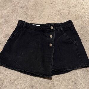 Zara Denim Skort with Button Detail